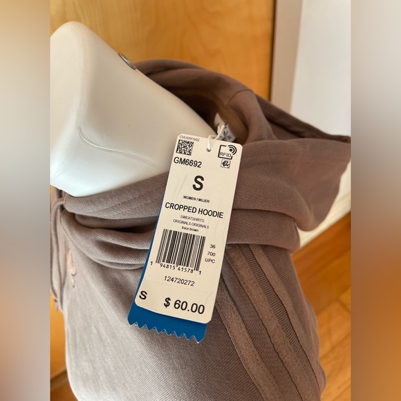 NWT Vintage 2000s Collection Adidas Originals Activewear Set Crop Top Tan S/M - Picture 14 of 16